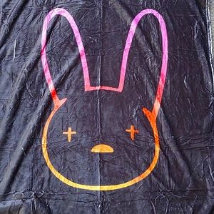 Bad Bunny cute throw blanket